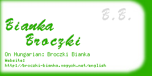 bianka broczki business card